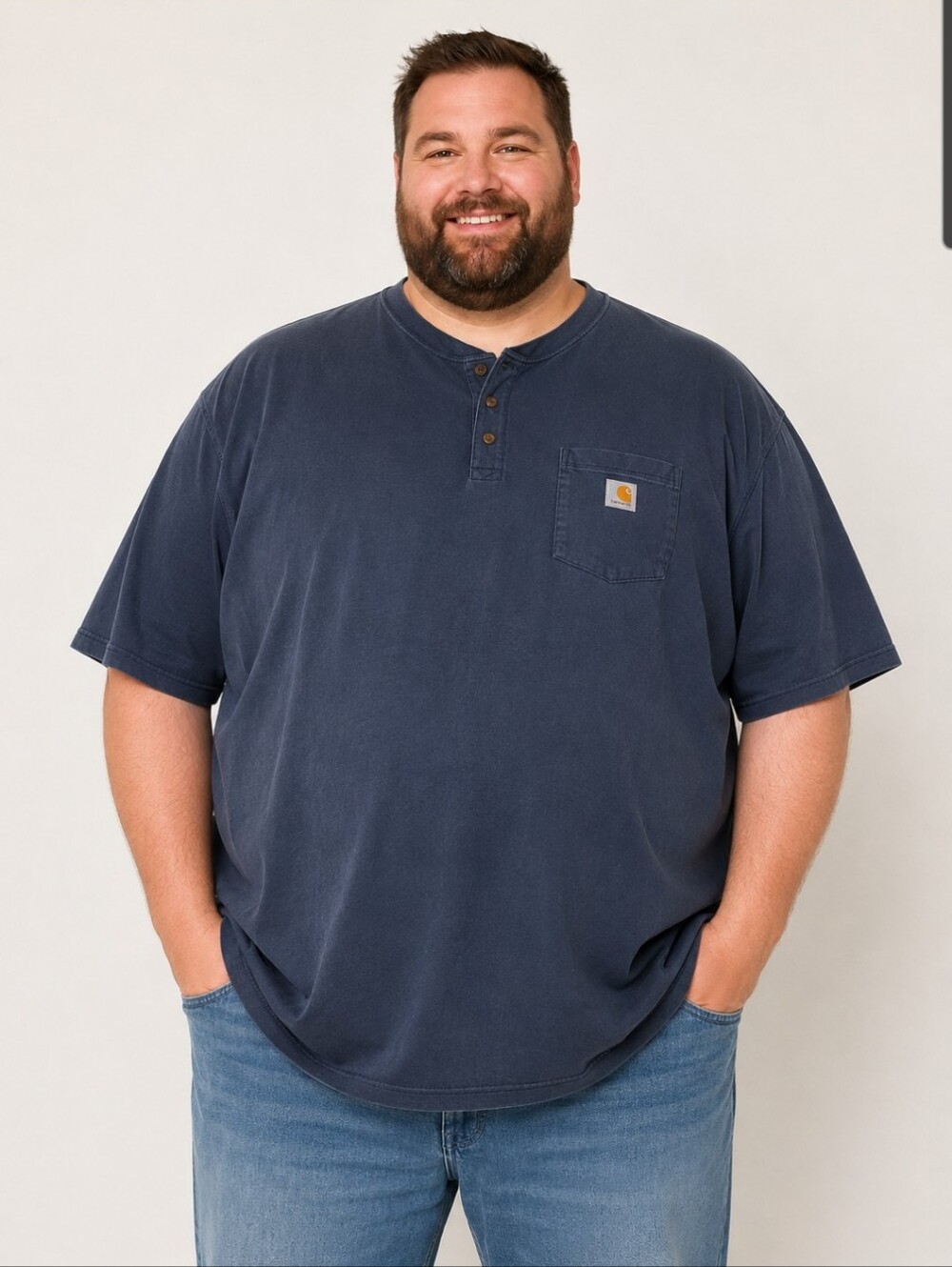 Carthartt 100% Cotton 4XL  Vintage Blue Shirt Size